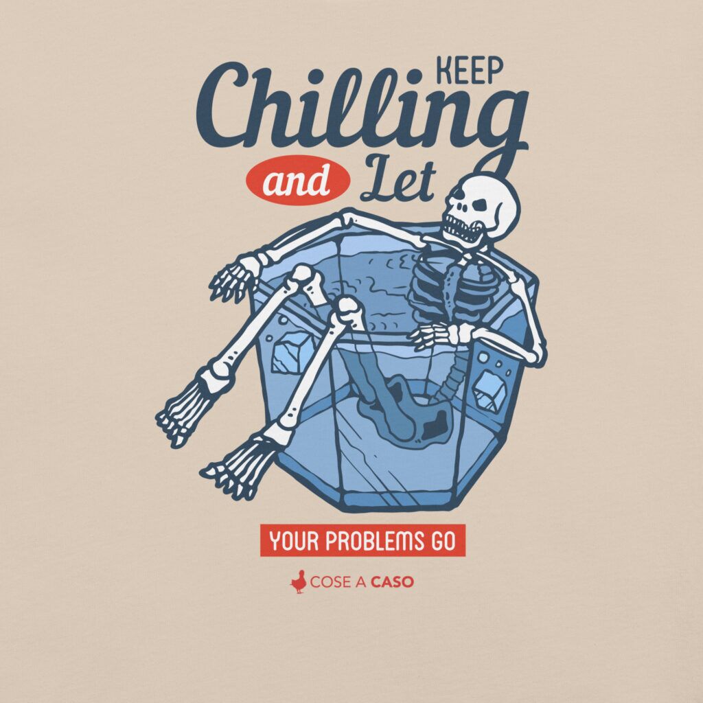 t-shirt simpatica con scheletro nel bicchiere